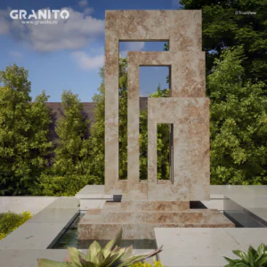 Monumente Travertin Noce Cross Cut