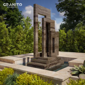 Monumente Travertin Noce Vein Cut