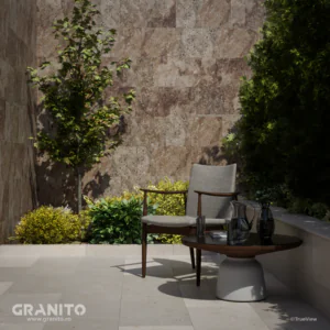 Placaje Exterior Travertin Noce Cross Cut